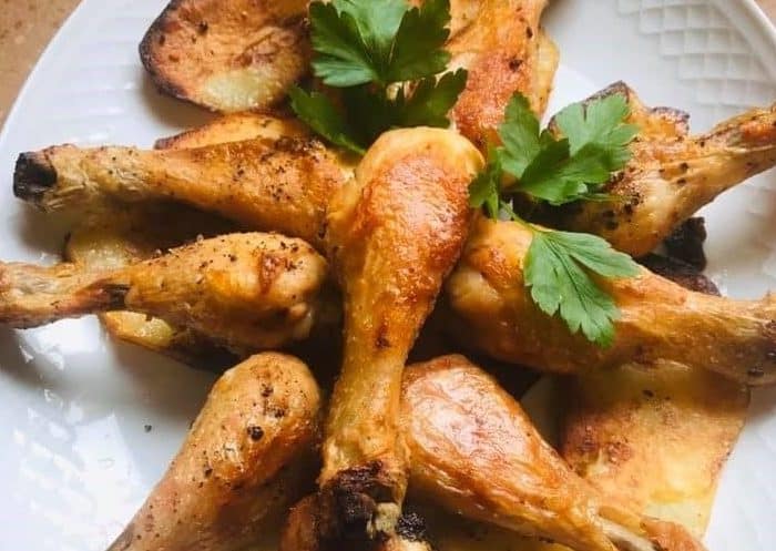 Muslos de pollo al horno