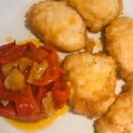 Fritos de Pixin con pimientos rojos