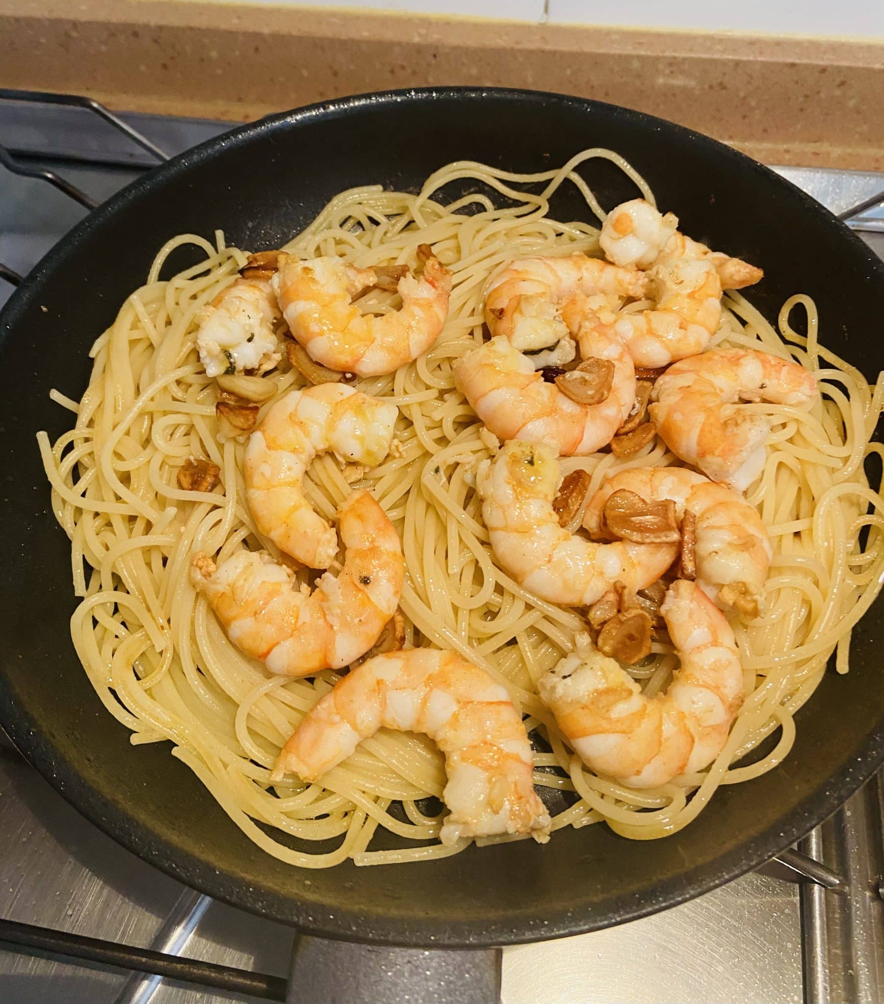 Espaguetis con langostinos al ajillo – Geradvisor