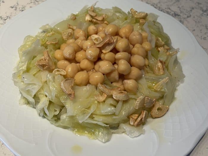 Berza con Garbanzos